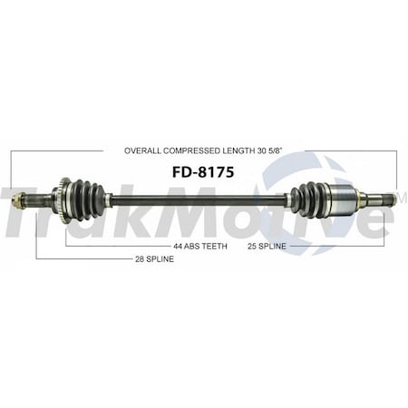 Surtrack Axle Cv Axle Shaft, Fd-8175 FD-8175